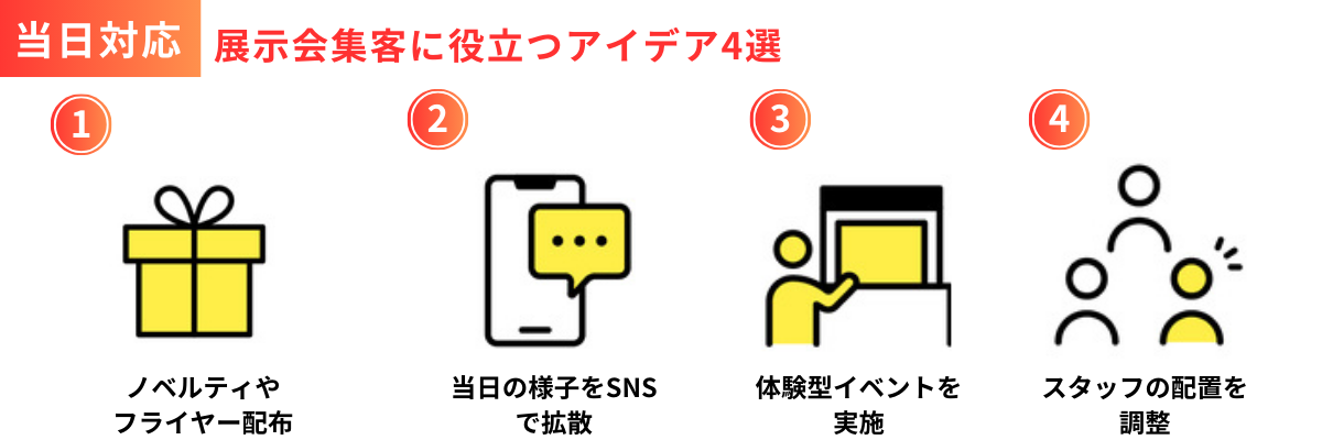 【当日対応】展示会の集客に役立つアイデア4選