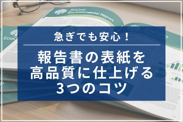 急ぎでも安心！報告書の表紙を高品質に仕上げる3つのコツ