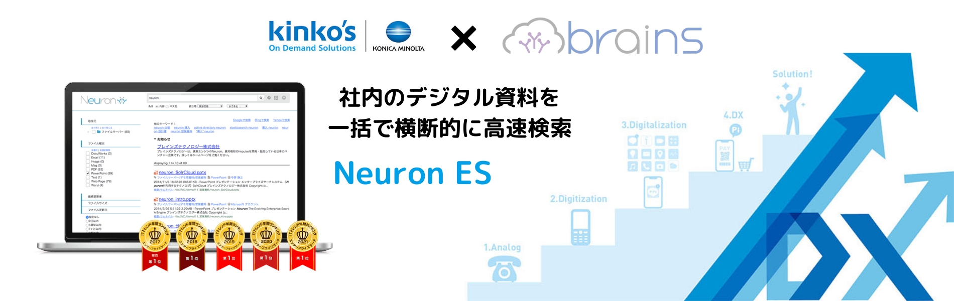 社内のデジタル資料を一括で横断的に高速検索「Neuron ES」