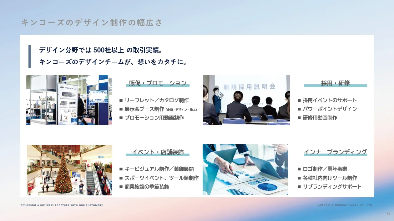 デザイン制作代行サポートの資料③