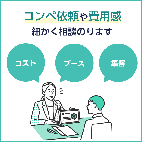 コンペ依頼や費用感など細かく相談にのります