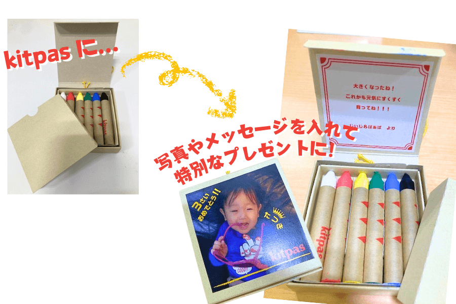 kitpasに写真やメッセージを入れて大切なあの子への特別なプレゼントに!