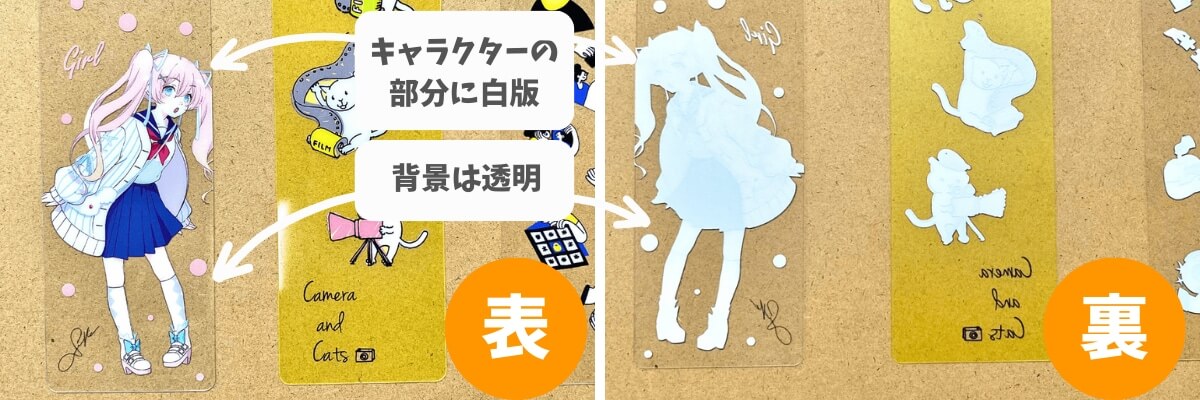 不透明と透明な部分をあえて作り出すことで、メリハリのある仕上がり