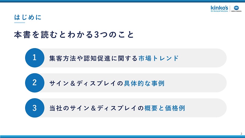 キンコーズ「サイン＆ディスプレイ」資料