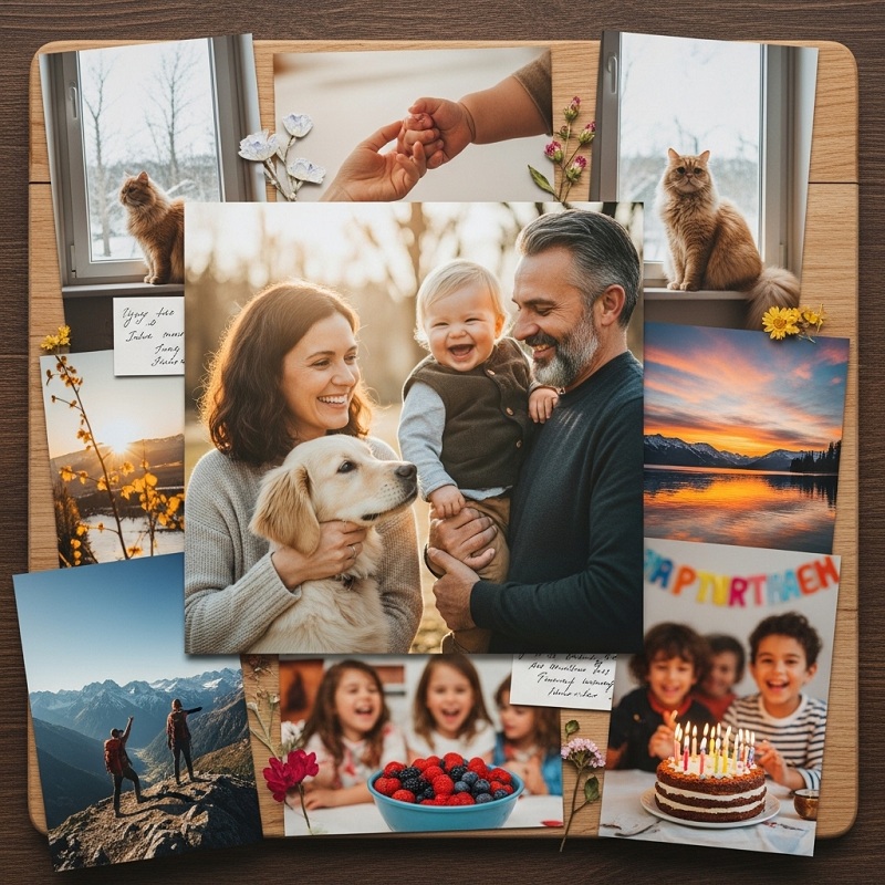 大切な家族やペット、思い出のワンシーンの写真たち