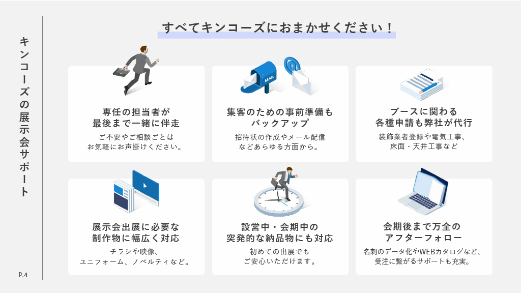 キンコーズの展示会サポート内容