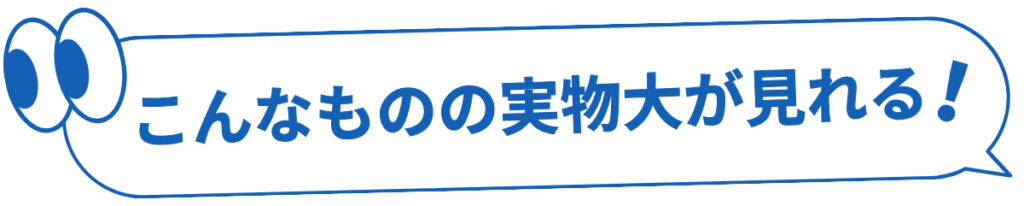 こんなものの実物大が見れる!